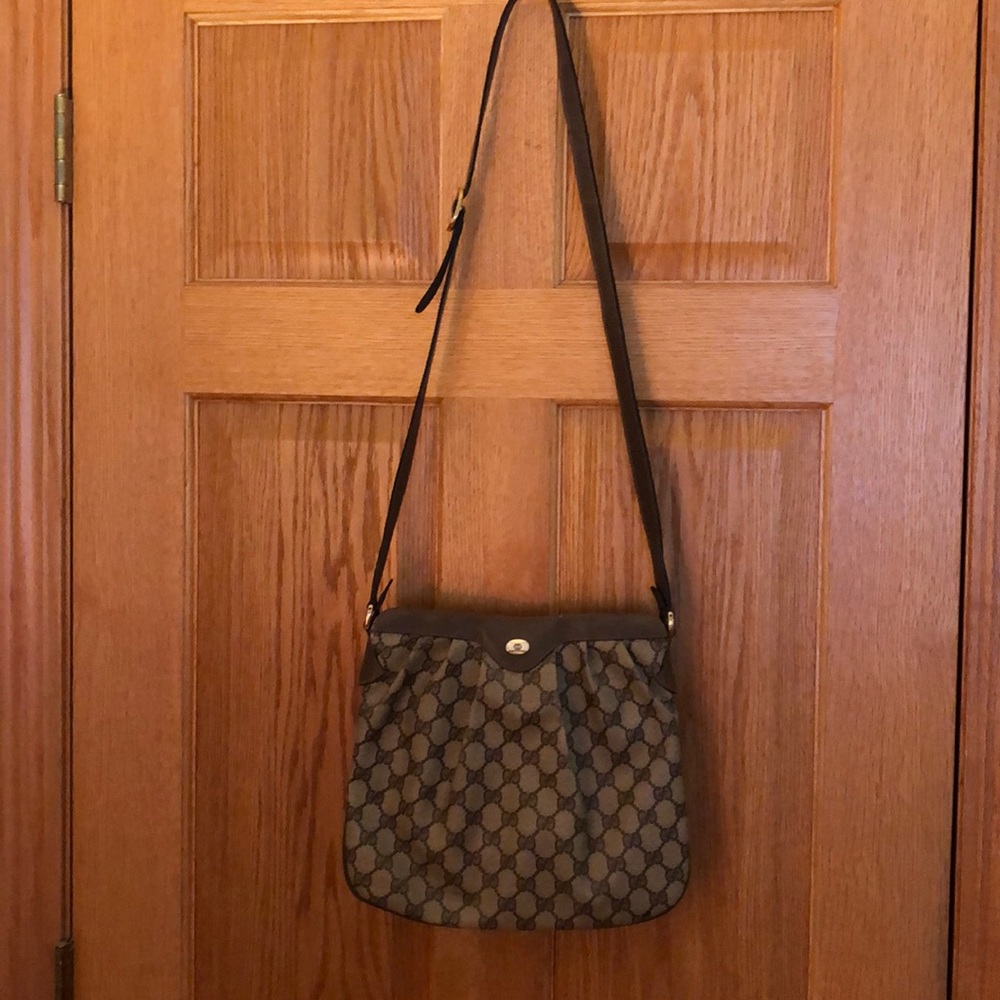 Gucci Brown Patterned Shoulder Bag